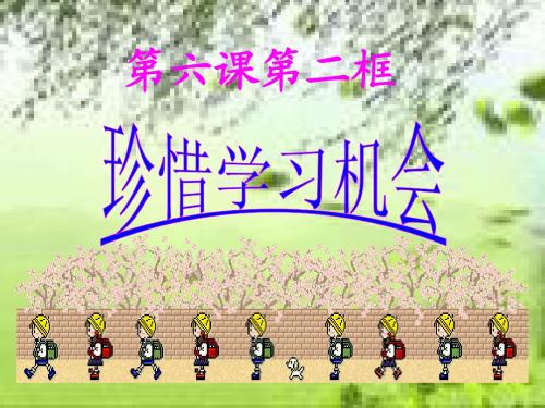 8下6.2珍惜学习机会  课件