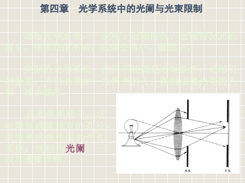 光学第4节_光束限制
