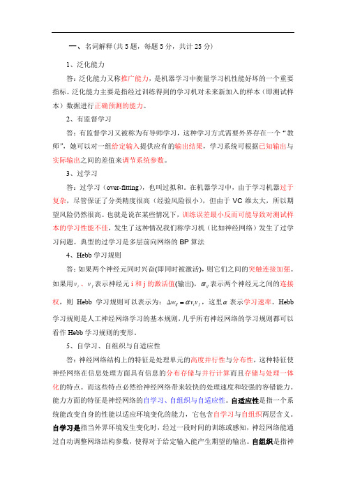 神经网络例题汇总