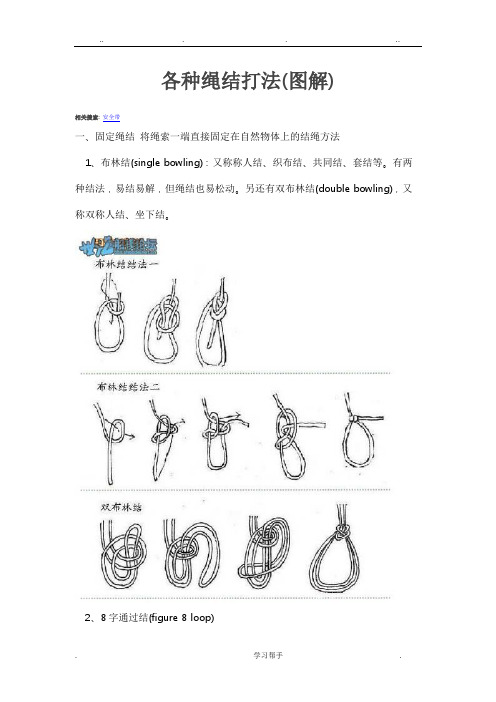 各种绳结打法(图解)