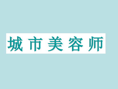 四年级上册美术课件-第11课 城市美容师∣ 湘美版( ) (共21张PPT)