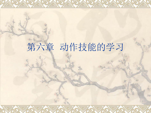 第六章  动作技能的学习