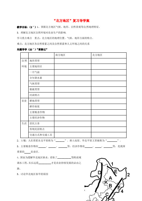 山东省淄博市高青县第三中学九年级地理复习 七下 北京