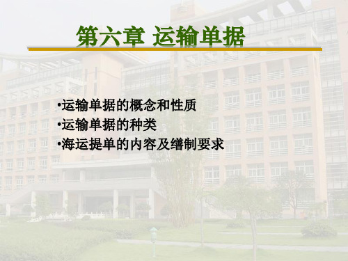 6.运输单据