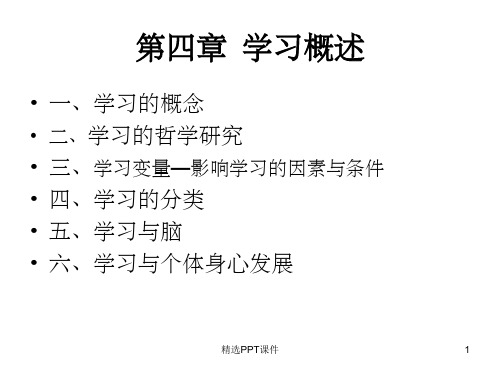 第四章学习概述ppt课件