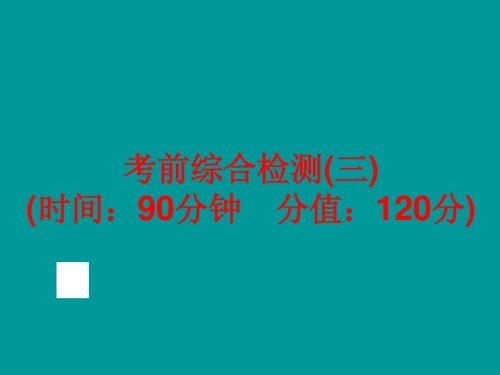 2014年中考化学(人教版)总复习：考前综合检测
