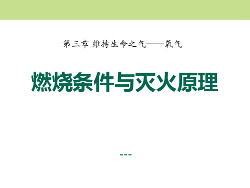 粤教版化学九上3.3《燃烧条件与灭火原理》ppt-课件