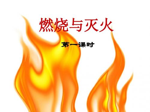 沪教版化学九年级上册《燃烧与灭火》课件
