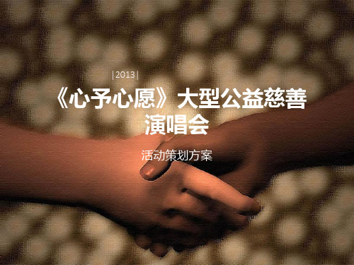 大型公益演唱会策划招商方案__心予心愿