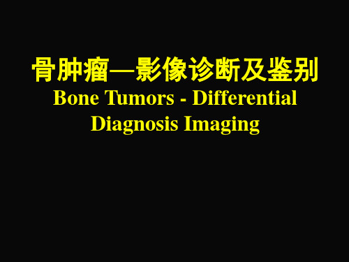 骨肿瘤―影像诊断及鉴别
