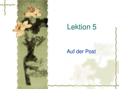 Lektion 5