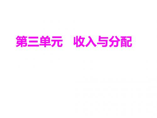 个人收入与分配PowerPoint