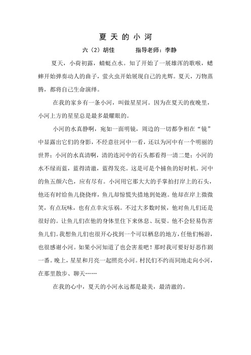 夏 天 的 小 河