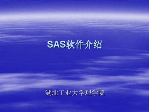 SAS软件介绍