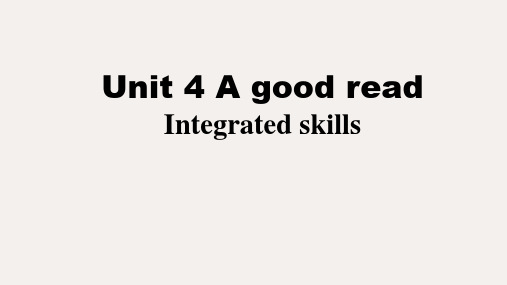 牛津译林英语八年级下册unit 4 integrated skills(共42张ppt)