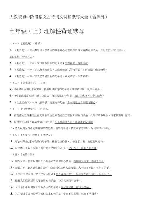 -初中语文古诗词文背诵默写大全.docx