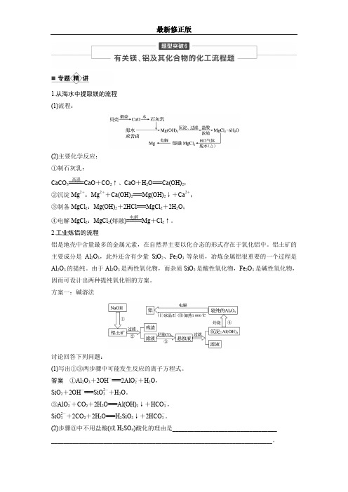 20届高考化学一轮(江苏版) 第3章 题型突破6_最新修正版