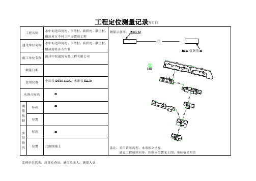 工程定位测量记录(1)