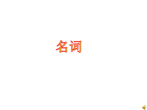 初中英语名词