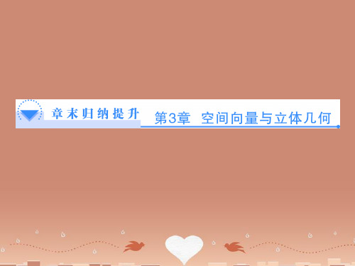 (教师用书)高中数学 第3章 空间向量与立体几何章末归纳提升课件 苏教版选修2-1