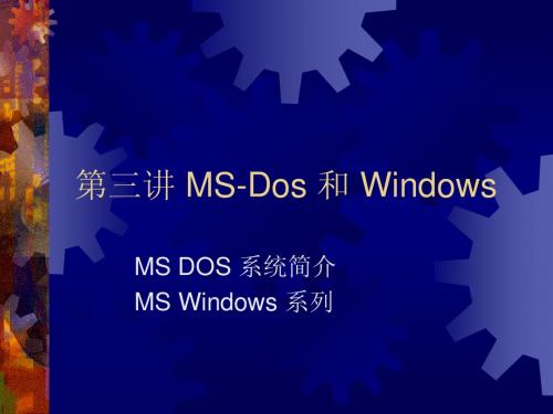 MS-Dos及windows