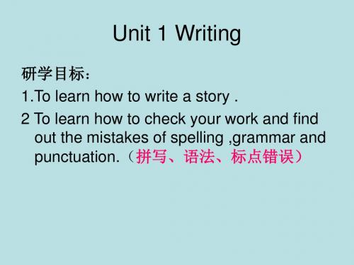牛津深圳版英语九年级上册Module 1Unit1Speak up ﹠ Writing(共21张PPT)