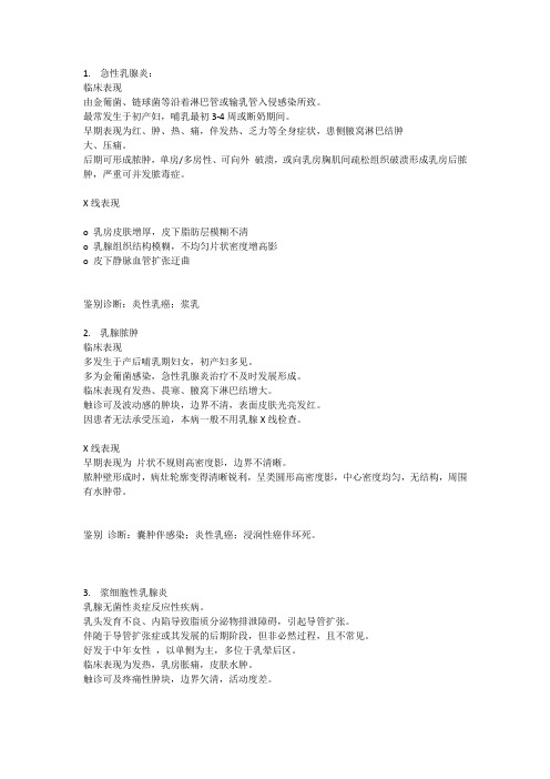 乳腺炎性病变