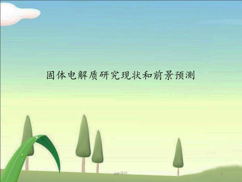 固体电解质研究现状及前景预测  ppt课件