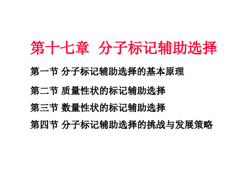 第17章 分子标记辅助选择