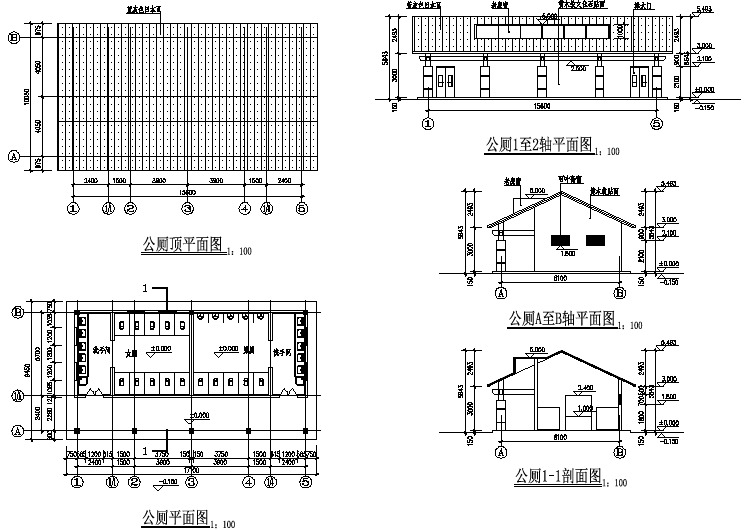 【设计图纸】景区厕所001(精选CAD图例)