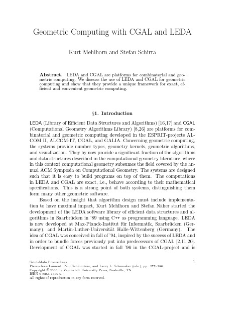 Geometric Computing with CGAL and LEDA