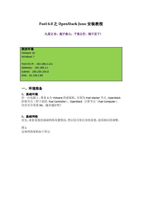 Fuel 6.0之OpenStack Juno安装教程