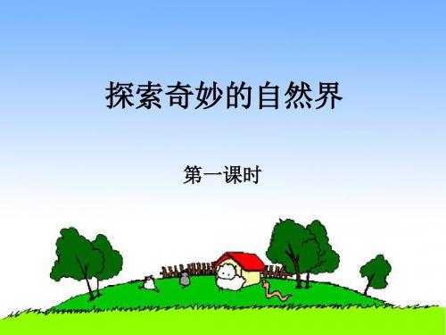 七年级科学上册走进科学—探索奇妙的自然界课件(新版)