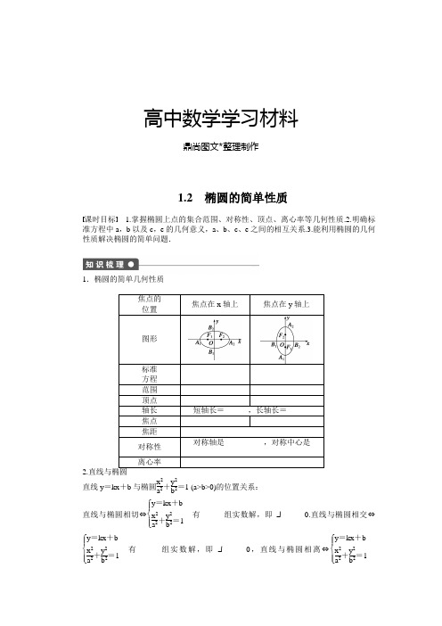 北师大版高中数学选修1-12.1.2椭圆的简单性质.docx