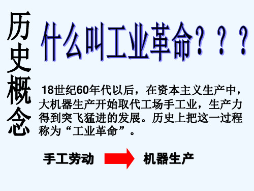 高中历史人教版必修2课件 第7课 第一次工业革命 课件2(共26张PPT)[可修改版ppt]