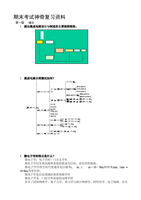 微电子学概论复习题及答案(详细版).