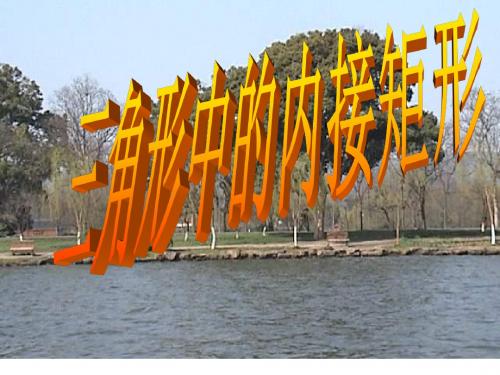 三角形中内接矩形[上学期]--浙教版(2018-2019)