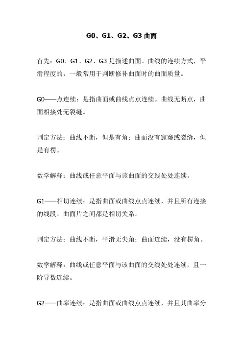 笨笨教新手之一——G0、G1、G2、G3曲面
