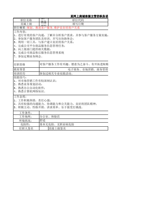 职务说明书