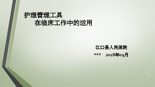 护理管理工具ppt课件