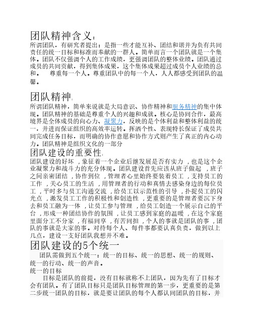 团队精神