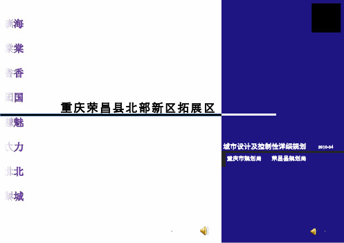 (汇报文件)重庆荣昌县黄金坡城市设计4.28
