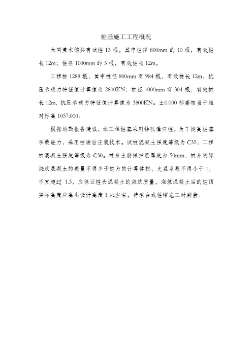 桩基施工工程概况