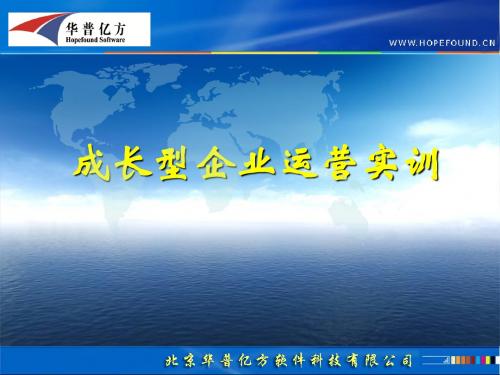 创业系列之成长型企业运营实训(PPT54张)