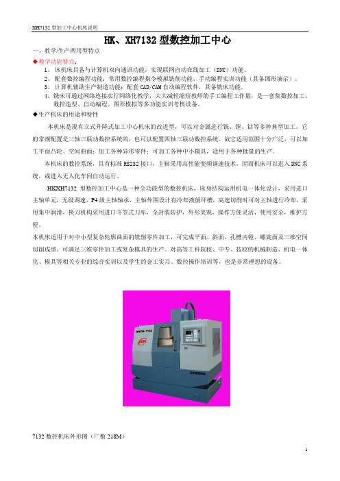 HK、XH7132加工中心(广数218M)