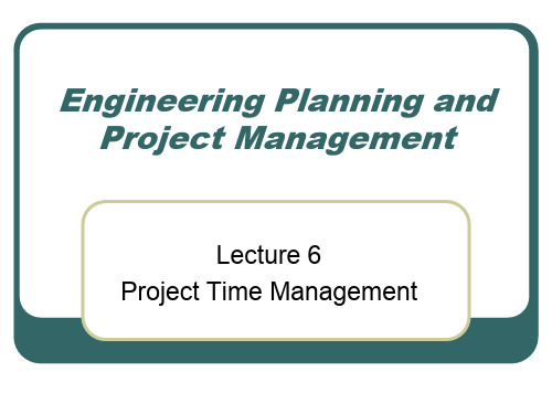 项目管理-Project+Time+Management-2(ppt文档)