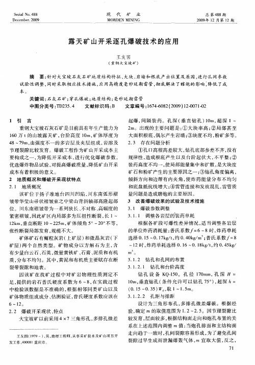 露天矿山开采逐孔爆破技术的应用