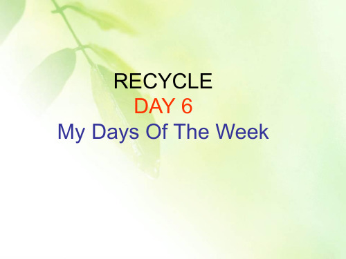 人教PEP六年级下册英语Recycle Mike's happy days(共19张PPT)