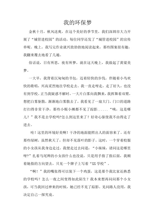 《我的环保梦》