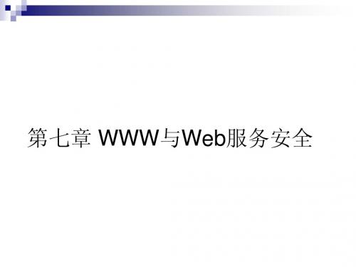 第七章+WWW与We服务安全